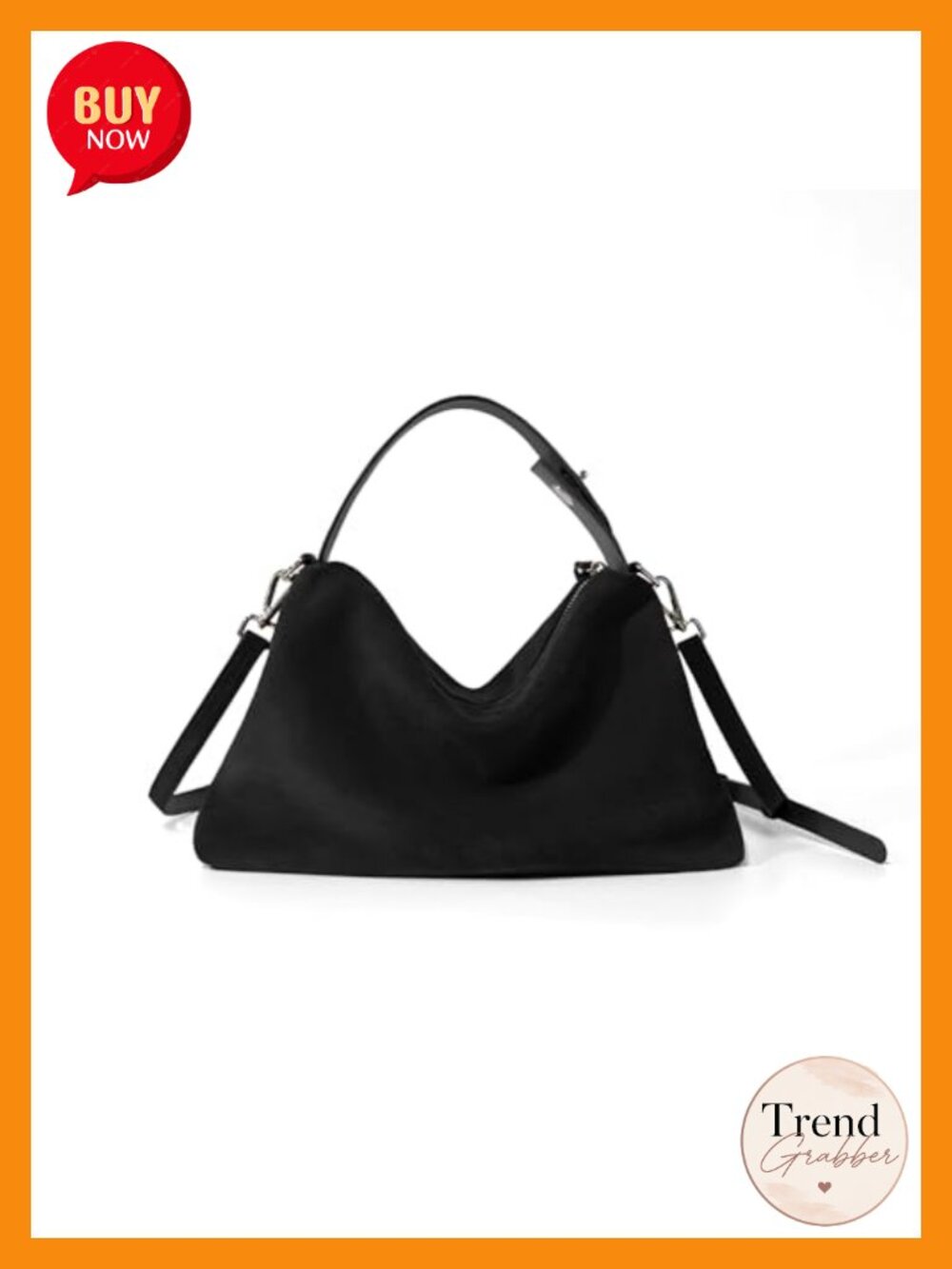 Suede Leather Tote Bag Crossbody Hobo Purse Adjustable Strap Satchel